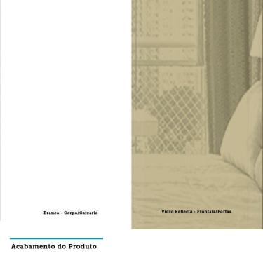 Imagem de Guarda Roupa Modulado Canto 2 Portas 111,9cm Branco Bronze