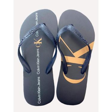 Imagem de Chinelo Calvin Klein Jeans Logo Flow Azul Marinho-Masculino