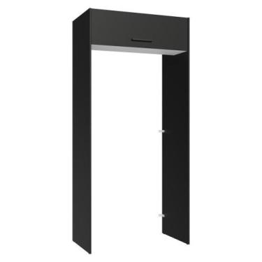 Imagem de Porta-geladeira 103 Cm 1 Porta Basculante Preto/branco/preto Agata Mad