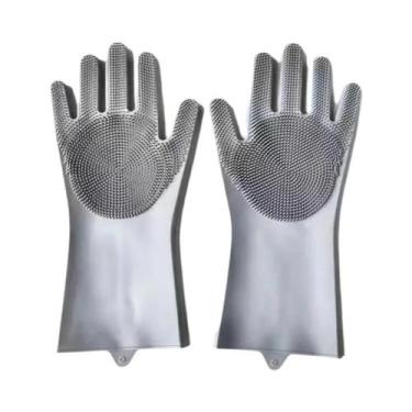 Imagem de Luvas De Silicone Para Banho De Animais De Estimação, Escova Mágica Pa