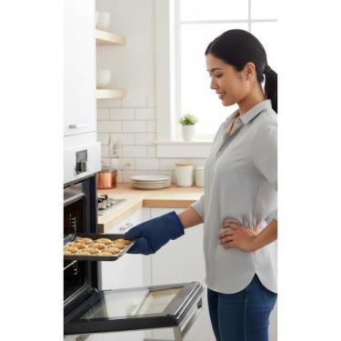 Imagem de Luva Térmica Cozinha Industrial 35cm Azul 250C - Congratulations Store