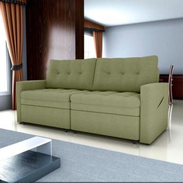 Imagem de Sofá Cama 3 Lugares casal 2,20 mts Bouclê Nayla Matrix, BOUCLE OLIVA