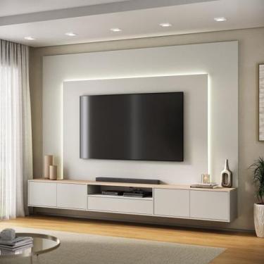 Imagem de Rack com Painel para TV até 85 Polegadas com LED 100% MDF 270cmx200cm 