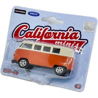 Imagem de Miniatura - 1:64 - Volkswagen Kombi Laranja e Bege - California Minis 