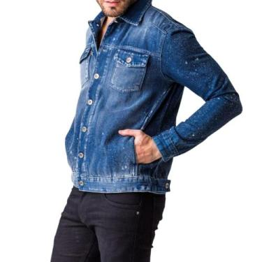 Imagem de Jaqueta Masculina Jeans Estonada Azul Escuro Zune, Azul escuro, P