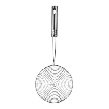 Imagem de Colher Escumadeira Grande Inox Para Fritura Pastel Cozinha - Clink
