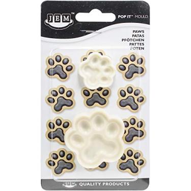 Imagem de JEM Pop It – Molde em forma de patas para decoração de bolos, tamanhos pequenos e grandes, conjunto de 2
