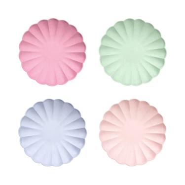 Imagem de Meri Meri Pratos de festa compostáveis, pacote com 8 pratos para festas e ocasiões, uso único, compostável/descartável