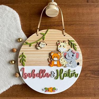 Imagem de Porta Maternidade - Flâmula Turma do Safari Irmãos