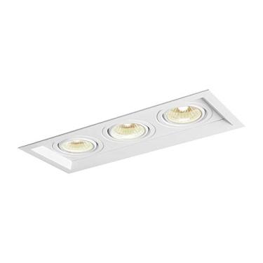 Imagem de Embutido Recuado II 3 AR111 LED 179x469x85mm, New Line, IN51353BT, 150W, Branco Fosco, Grande