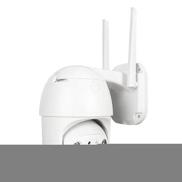 Imagem de Câmera de Segurança Externa, 2MP 1080P HD Detecção de Movimento PTZ Grande Angular Visão Noturna 2,4 GHz WIFI 4x Câmera de Vigilância Com Zoom Digital para Loja (Plugue UE)
