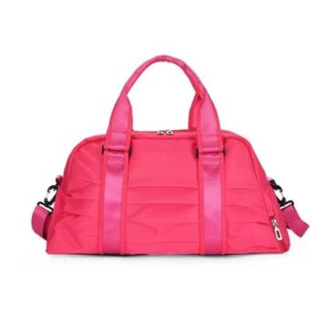Imagem de Bolsa Mala De Mão Blogueira Feminina Masculina Academia Esportiva Viagem Porta Tênis Treino Piscina Praia Transversal (Pink)