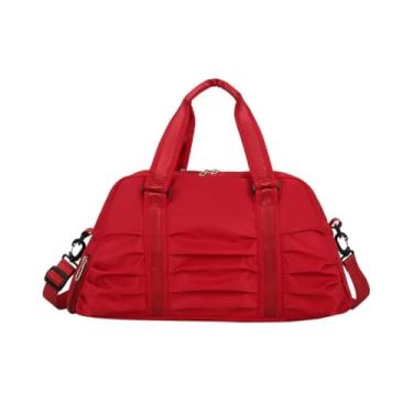 Imagem de Bolsa Mala De Mão Blogueira Feminina Masculina Academia Esportiva Viagem Porta Tênis Treino Piscina Praia Transversal (Vermelho)