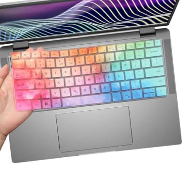 Imagem de Capa de teclado para teclado Dell Inspiron 14 5440 7441 7440 e Inspiron 16 7640 2024, Inspiron Plus 14 7441 7440 e Inspiron Plus 16 7640 skin colorida