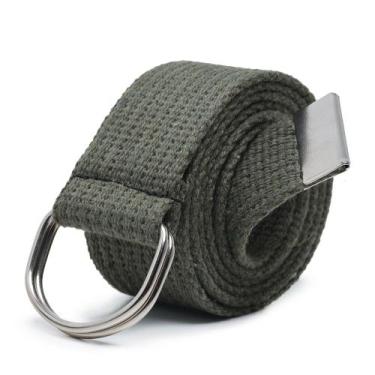 Imagem de Cinto Gorgurao Masculino Largo Fivela Argola de Metal Grossa Aço Resis