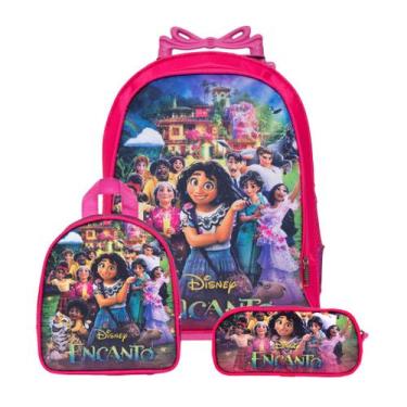 Imagem de Kit Mochila Escolar Feminina Infantil de Rodinhas Encanto - TOYS 2U
