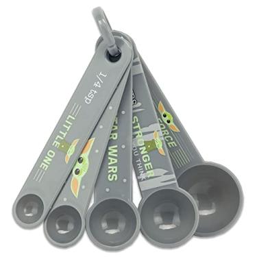 Imagem de Open Road Brands Colheres medidoras Disney Star Wars The Mandalorian – Colheres de medição Baby Yoda para cozinha