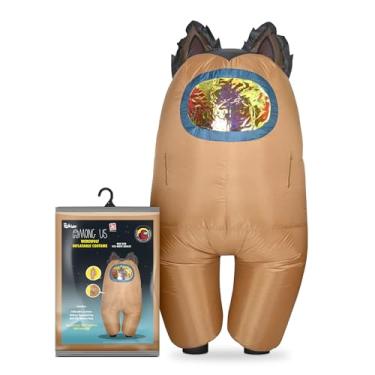 Imagem de YuMe Brinquedos oficiais Among Us engraçados, infláveis, fantasias de Halloween para adultos, Marrom, One Size Fits Most Adults