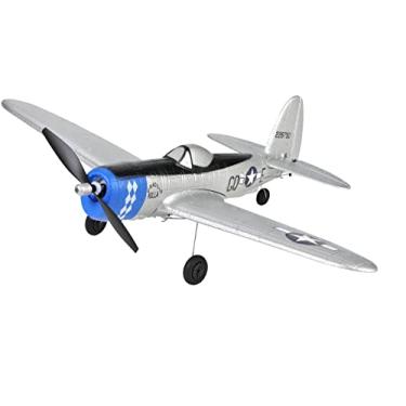 Imagem de VilogaRC 2.4Ghz 4CH Remote Control Airplane RTF for Beginners, 402MM TOPRC P47 Mini Scaled Warbird Airplane, One Key Aerobatic and One Key U-Turn with Gyro Stabilization System, for Adults (P47)