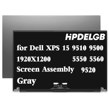 Imagem de HPDELGB Substituição para Dell XPS 15 9500 9510 9520 Precision 5560 5550 LCD LED painel de montagem de tela sem toque 39.6 cm 1920X1200 IPS FHD cinza