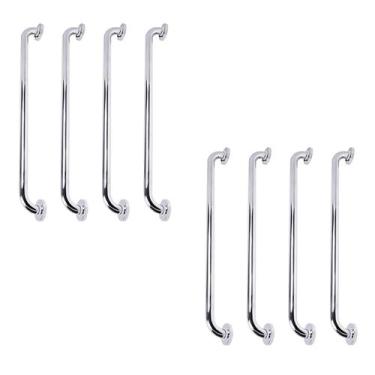 Imagem de Barra de Apoio 70cm Inox Kit 8 Unidades Gestante Idoso Criança Banheir