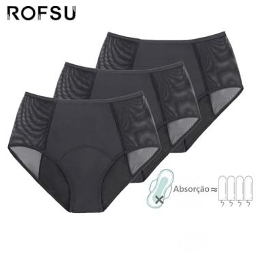 Imagem de Calcinha Absorvente ROFSU para Incontinência e Menstruação, 4 Camadas de Proteção, Tamanho XXGG