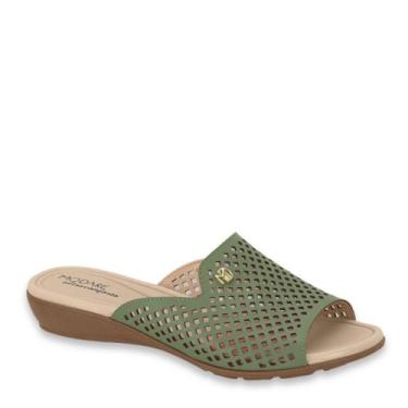 Imagem de Tamanco Anabela Slide Feminino Modare Conforto 7127.258, Verde salvia,