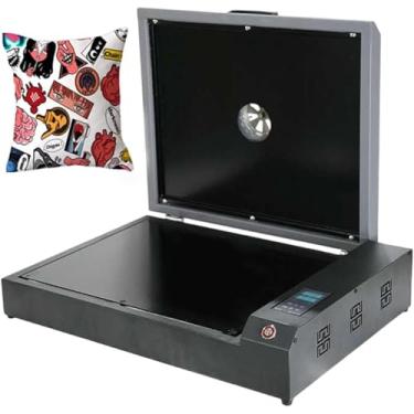 Imagem de Impressora DTF portátil de 930 W, aquecimento duplo, temperatura de ajuste de 0-200 ℃, tempo de 999 s, display digital A3, forno de secagem de placas de roupas faça você mesmo