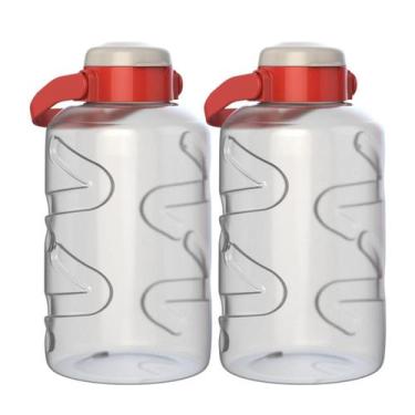 Imagem de Kit 2 Garrafas De Água 2lts Squeeze Com Alça Suporte Celular - Panamby