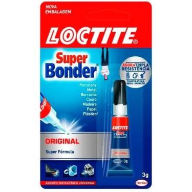 Imagem de Kit c/ 4 Cola Super Bonder Loctite Original Instantanea