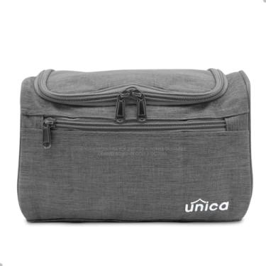 Imagem de Necessaire Cabide Unica - Organizador Viagem Academia Zíper - Cinza (cinza)