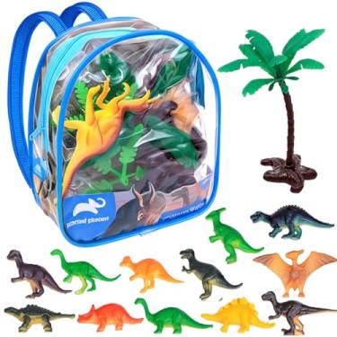 Imagem de Mochila Animal Bolsa de Bichos com 12 Dinossauros 2 Arbustos