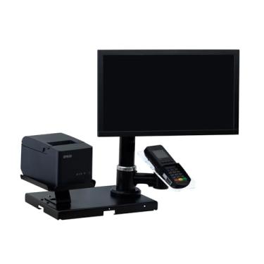 Imagem de SP Apoio para Monitor, Máquina de Cartão e Impressora Com Regulagem (Preto | Pin Pad)