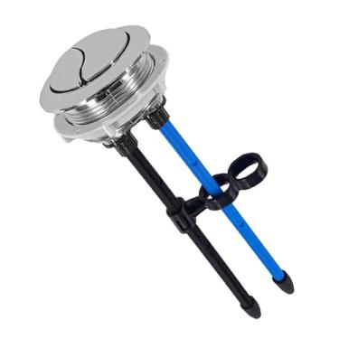 Imagem de Botão de tanque de vaso sanitário de 48 mm/1,86 polegadas, botão de descarga de substituição com diâmetro de rosca, botão de descarga duplo, alonga até 20 cm