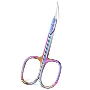 Imagem de Tesoura de aço inoxidável, aparador de cutículas extrafino, pedicure, manicure, lâmina curva, ponta precisa, kit para arte em unhas, rainblw, h
