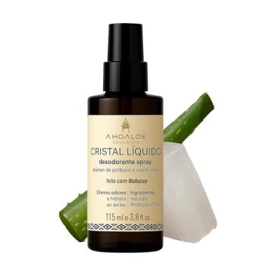 Imagem de AHOALOE Desodorante Cristal Líquido Spray - Babosa e Ingredientes Naturais - Protege e Hidrata a Pele - Sem Alumínio - 12h de Proteção - Aroma de Capim Limão - 115ml