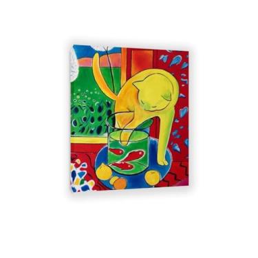 Imagem de Henri Matisse Famoso Trabalho Retro Poster Abstrato Colorido Paisagem Pintura em Tela Arte de Parede para Sala de Estar Decoração de Casa 90x70cm (35x28in) Emoldurado