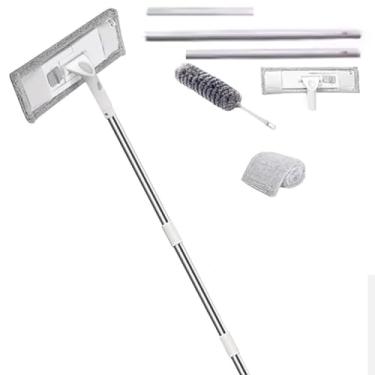 Imagem de TBATM Mops de Limpeza para Pisos um Conjunto, Mop Plano Poderoso com Pano de Fibra Ultra Fina para uso Seco e Molhado, para Parede, Carro,B,321cm