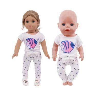 Imagem de Roupas De Boneca Fofa Vestido Uniforme Para Boneca De 43cm 18 Polegada