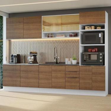 Imagem de Armário De Cozinha Completa 310cm Branco/rustic Stella Madesa 02 Branc