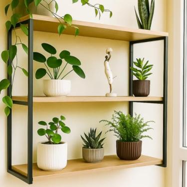 Imagem de Prateleira Strassis Design SD-3210 Metal e MDF Cor: Preta