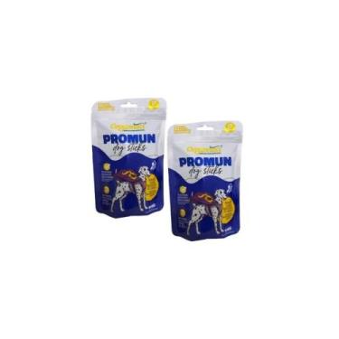 Imagem de Kit 2 Suplemento Cães Promun Dog Sticks Sachê 160g Organnact