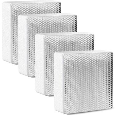 Imagem de Pacote com 4 isoladores de ventilação para trailers e cobertura de claraboia de 35,5 x 35,5 cm x 7,5 cm com camada de proteção UV, reduz a transferência de calor e aumenta a eficiência A/C. Acessórios