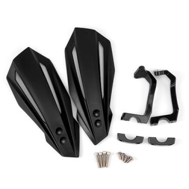 Imagem de Protetores de mão de motocicleta Protetores de mão para motocicleta universal 7/20.3 cm 22 mm e 1/20.3 cm 28 mm protetor de guidão de motocicleta (preto)