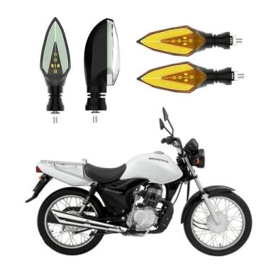 Imagem de KIT 4 Setas Sequenciais Pisca de Led Modelo P35 Para Moto Honda CG 125
