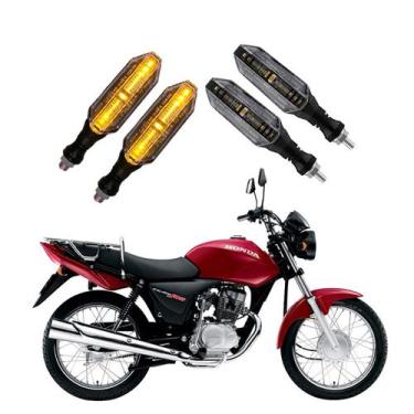 Imagem de KIT 4 Seta Esportiva Pisca de Led Modelo P26 Para Moto CG 150 TITAN KS