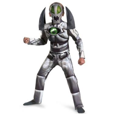 Imagem de Fantasia Redakai Metanoid Muscle Deluxe, Prata/Verde/Preto, Médio, prata/verde/preto, M