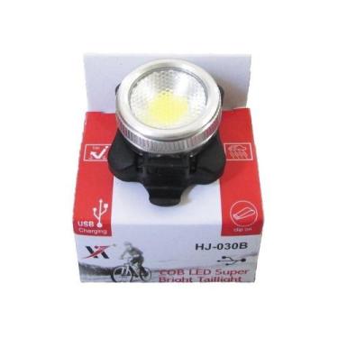 Imagem de Lanterna Farol Led Bike Recarregável Usb Luz De Segurança - MS
