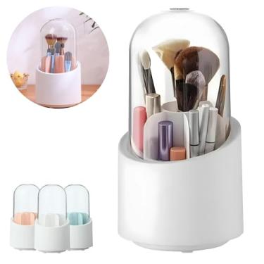 Imagem de Organizador de Maquiagem 360° Premium Modular – Divisórias Ajustáveis, Compartimento para Perfumes e Skincare, Base Giratória Reforçada - Cor Sortida