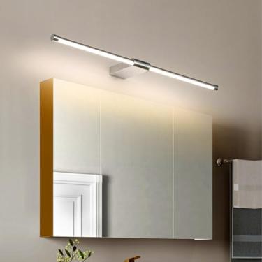 Imagem de GZZBMY Candeeiros de parede LED para casa de banho, candeeiros de parede modernos de metal à prova d 'água, arandelas de parede, luzes de imagem de hotel, cabeceira, interior, iluminação de parede